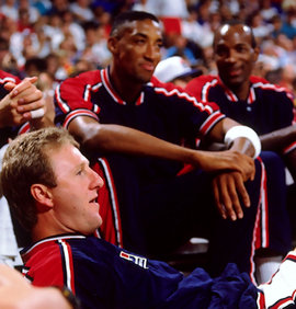 Pippen e Bird reconheceram publicamente a superioridade dos colegiais no amistoso contra o Dream Team.